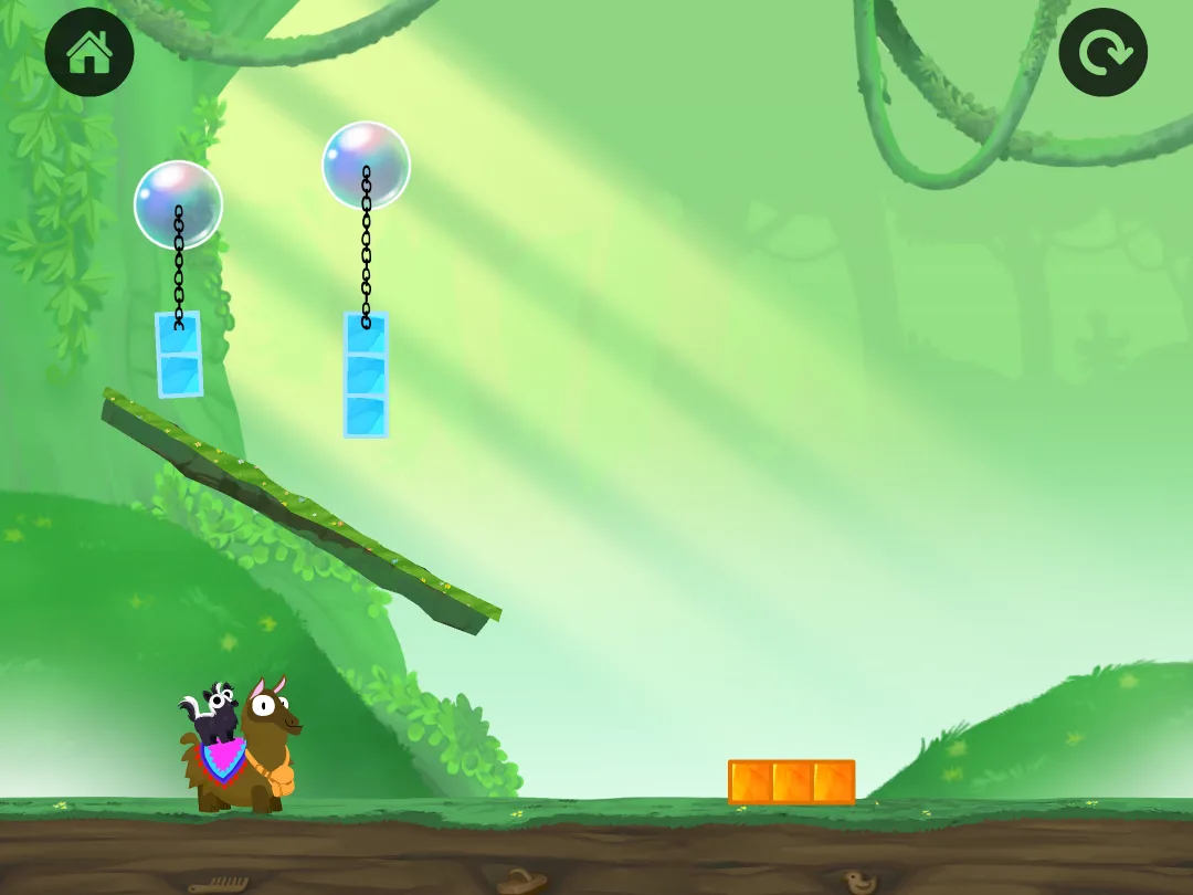 Math Makers game: combining blocks to clear the path