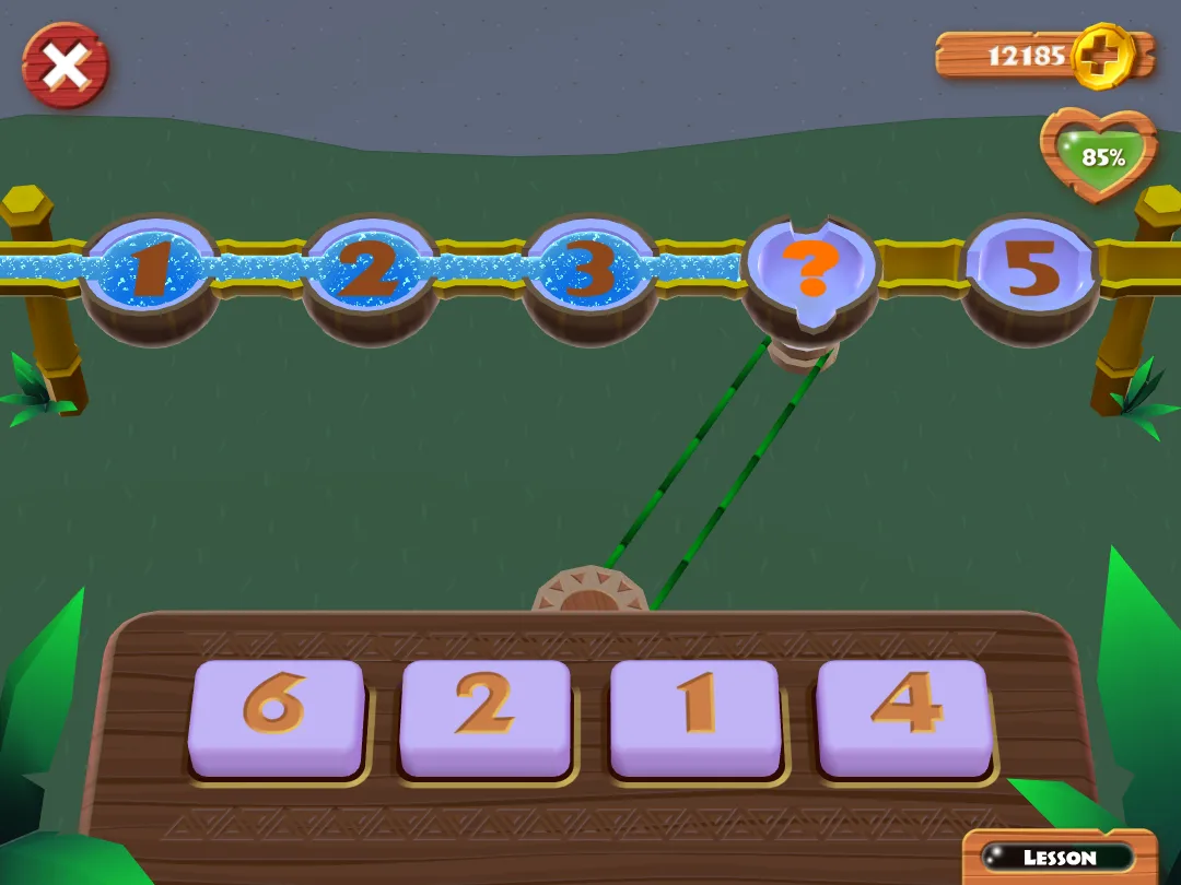MathTango game: putting numbers in order