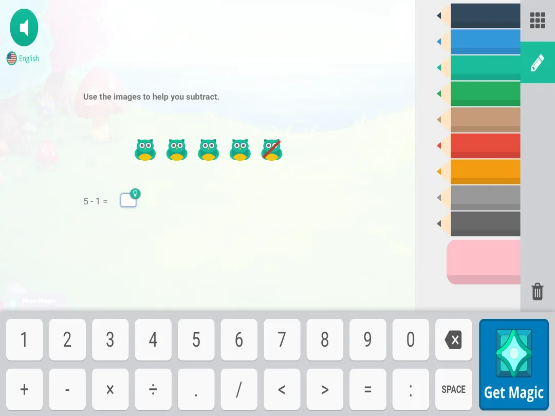 Prodigy Math game: subtraction within 10 with pictures