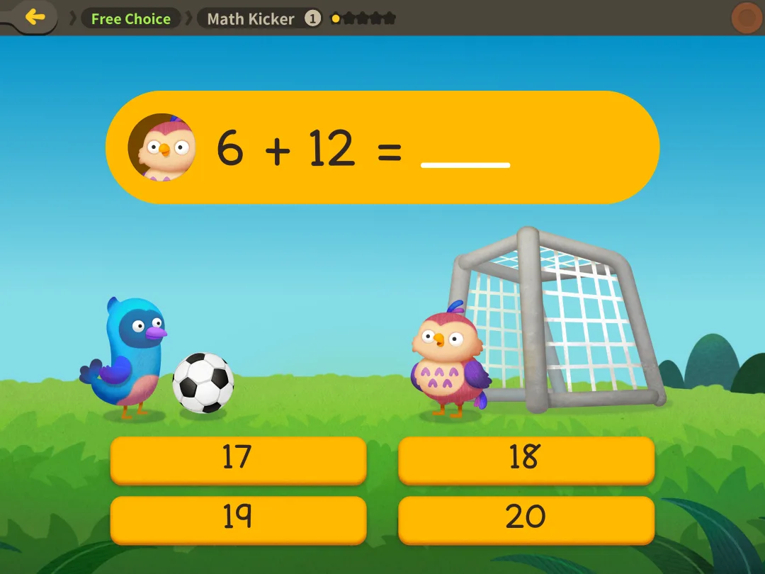 Todo Math game: addition within 20