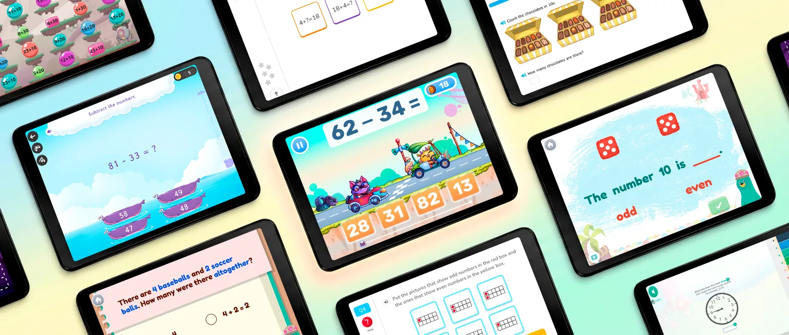 Math games for 2nd grade on tablets