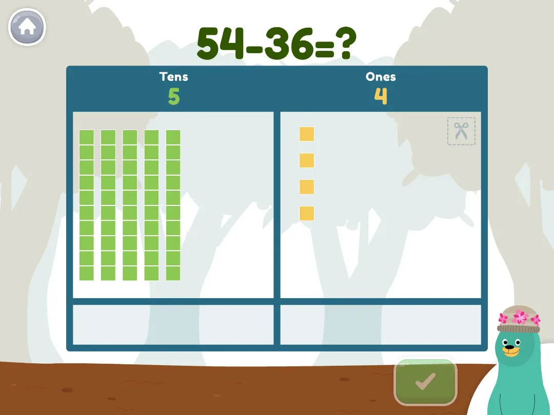 Khan Academy Kids: subtraction within 100 with tens and ones