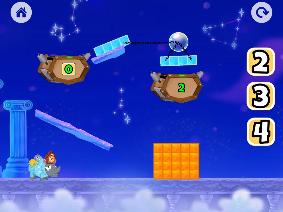 Math Makers game: a multiplication puzzle built from groups of blocks