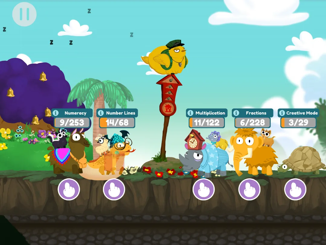 Math Makers game: paths for numeracy, number lines, multiplication and fractions